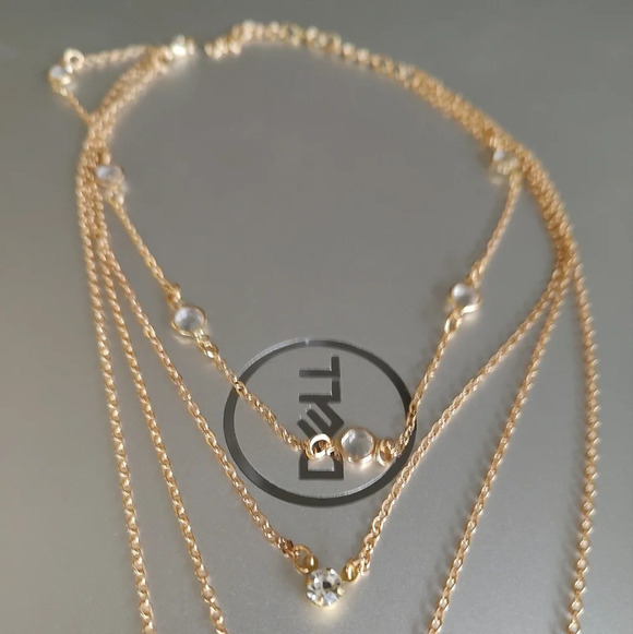 New Gold Color Crystal Pendant Necklaces For Women - Picture 5 of 7